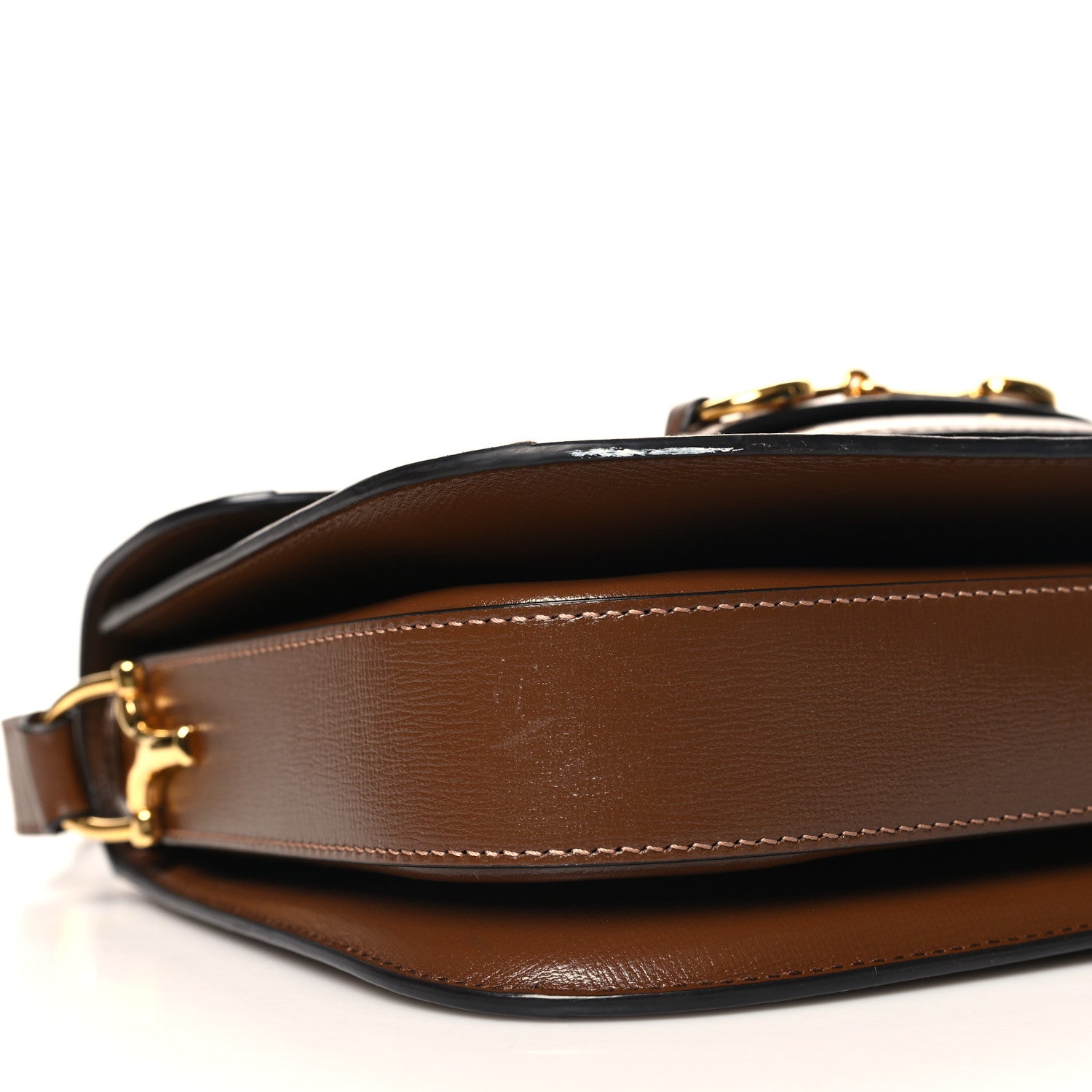 Gucci GG Supreme Monogram Horsebit 1955 Shoulder Bag Beige Brown Sugar 9 of 10