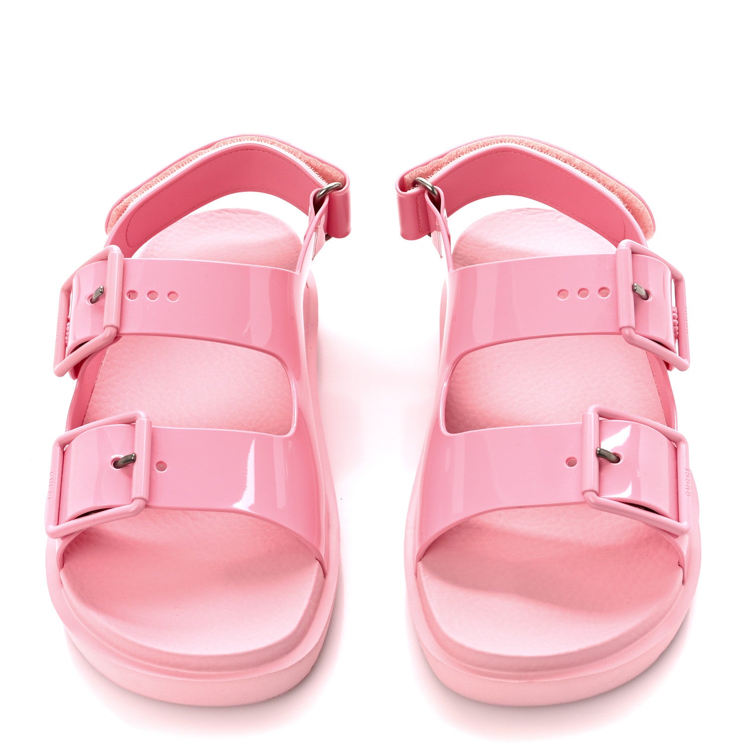 Gucci Rubber Mini Double G Womens Isla Dad Sandals 35 Wild Rose 2 of 9