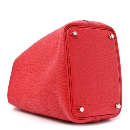 Hermes Taurillon Clemence Picotin Lock 18 PM Rouge Casaque 4 of 10
