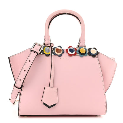 Fendi Vitello Dolce Plexiglass Flowerland Studded Mini 3Jours Tote Peonia Multicolor 1 of 11