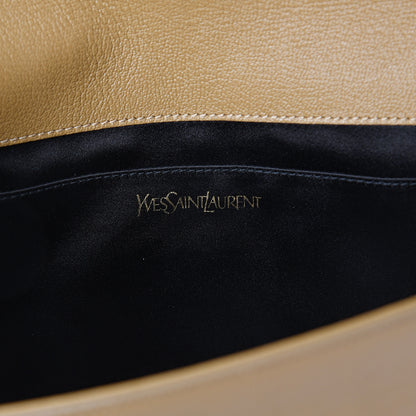 Saint Laurent Calfskin Monogram Large Belle De Jour Clutch Beige 5 of 5