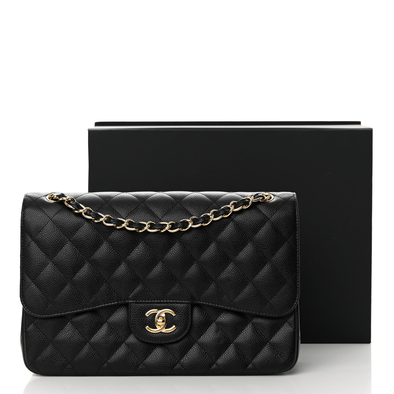 Chanel Caviar Quilted Jumbo Double Flap Black 13 of 13