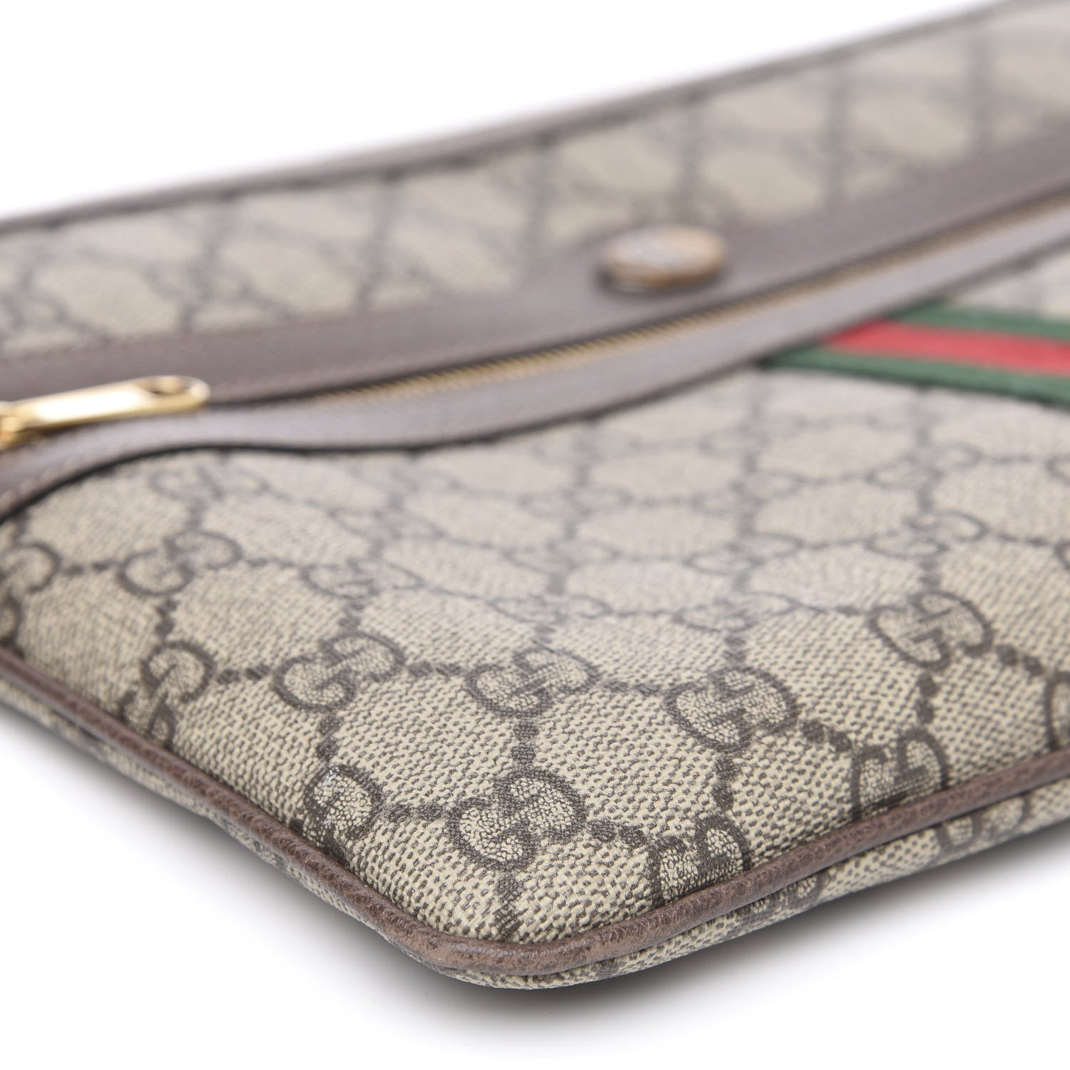 Gucci GG Supreme Monogram Large Ophidia Pouch Clutch Brown 13 of 15