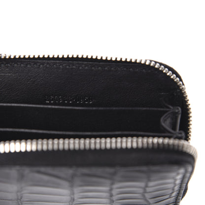 Gucci Crocodile Zip Around Card Case Black 8 of 9