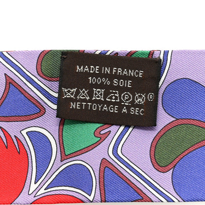 Hermes Silk Folklore Twilly Mauve Rouge Bordeaux 4 of 4
