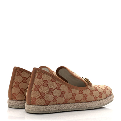 Gucci GG Monogram Womens Fria Horsebit Loafers 40 Beige Ruggine 4 of 8