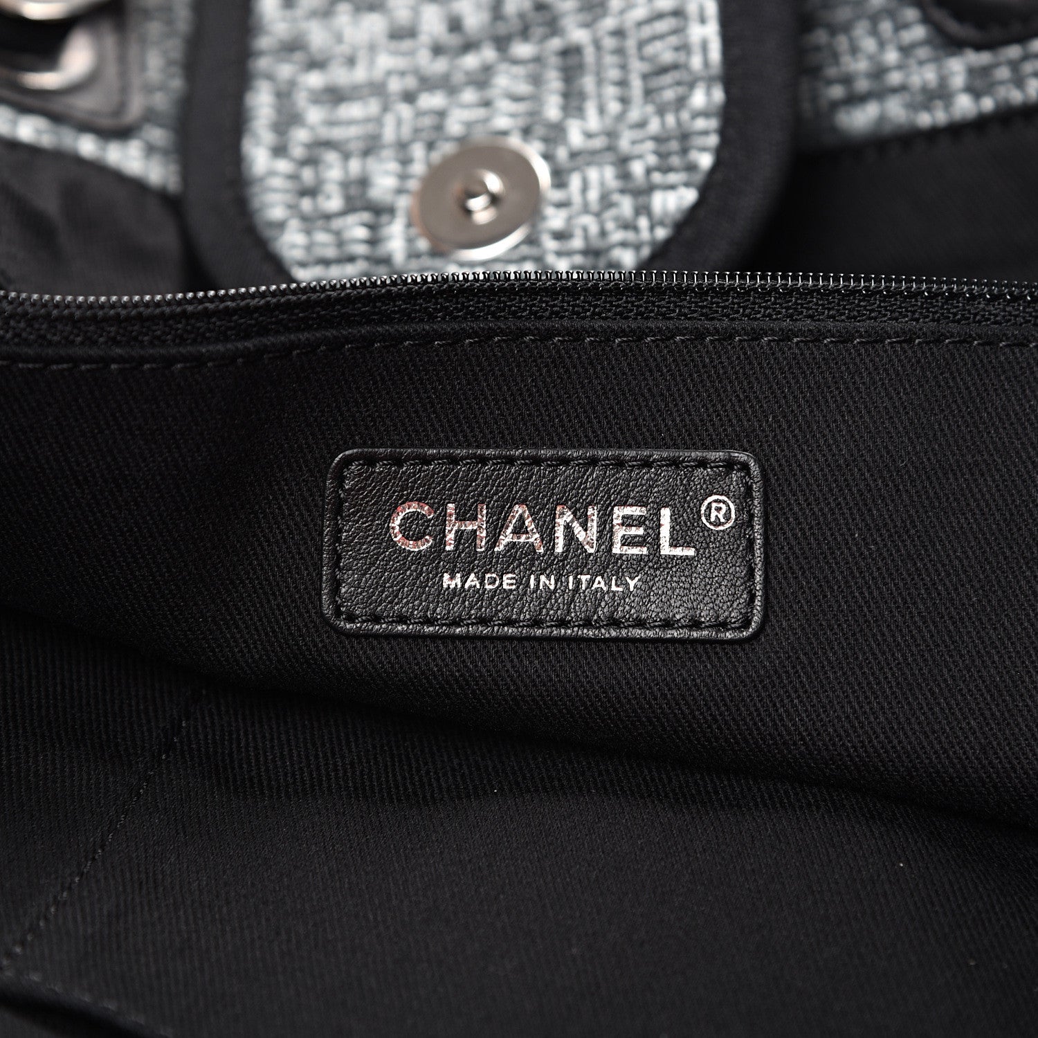 Chanel Canvas Extra Large Deauville Tote Charcoal 5 of 9