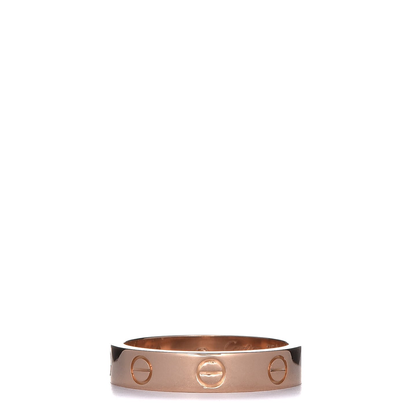 18K Pink Gold Diamond 4mm LOVE Wedding Band Ring 52 6