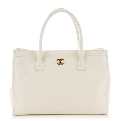 Chanel Calfskin Cerf Executive Shopper Tote White 1 of 9