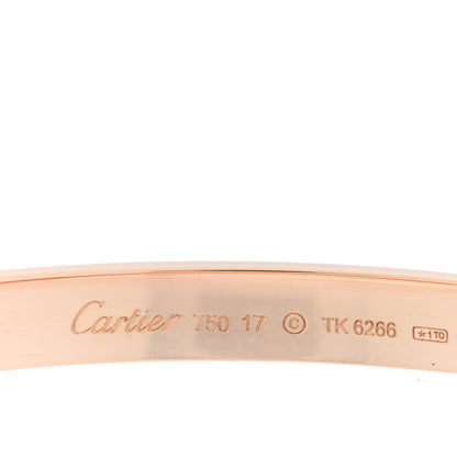 Cartier 18K Pink Gold LOVE Bracelet 17 3 of 8