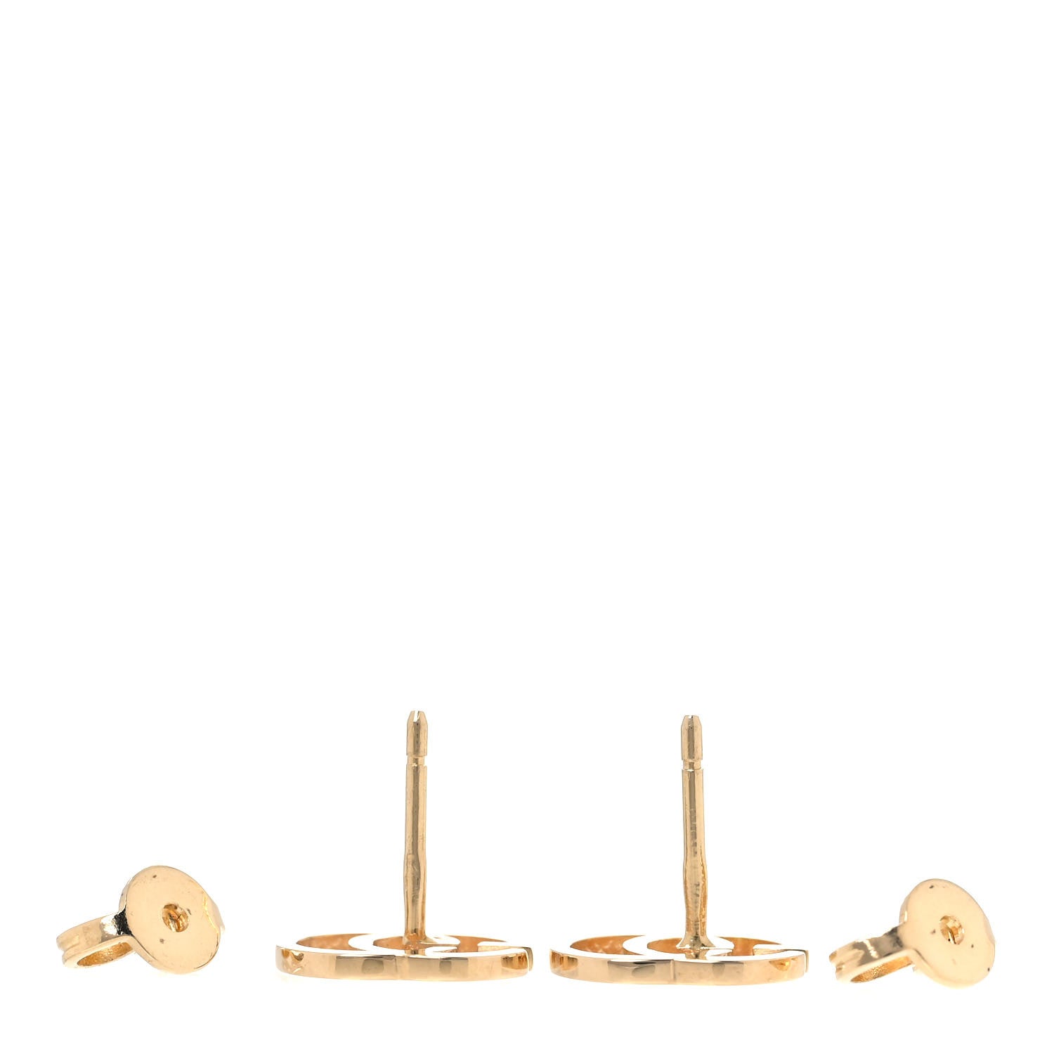 Gucci 18K Yellow Gold GG Tissue Stud Earrings 3 of 5