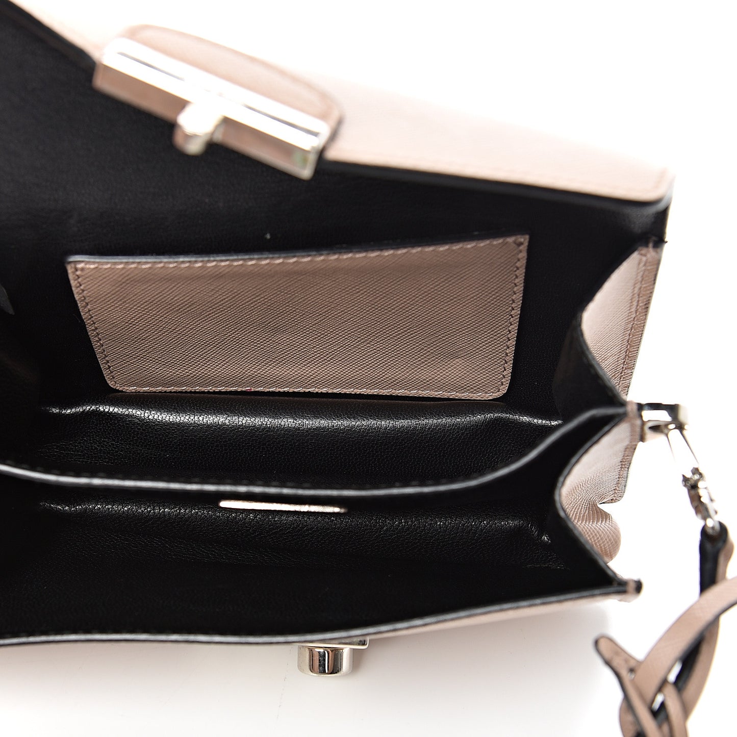 Saffiano Lux Sound Shoulder Bag Cipria