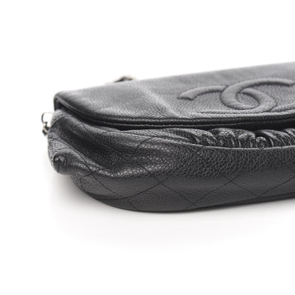 Chanel Caviar Half Moon Wallet On Chain WOC Black 7 of 9