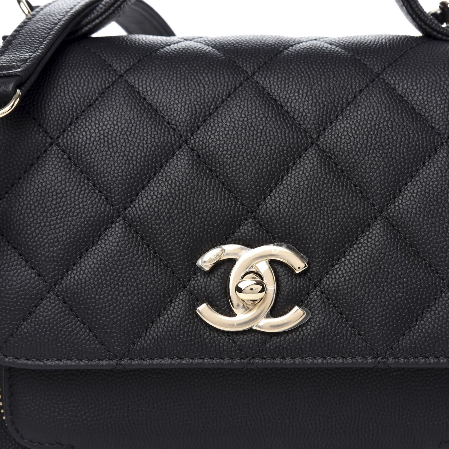 Caviar Quilted Small Business Affinity Flap Black