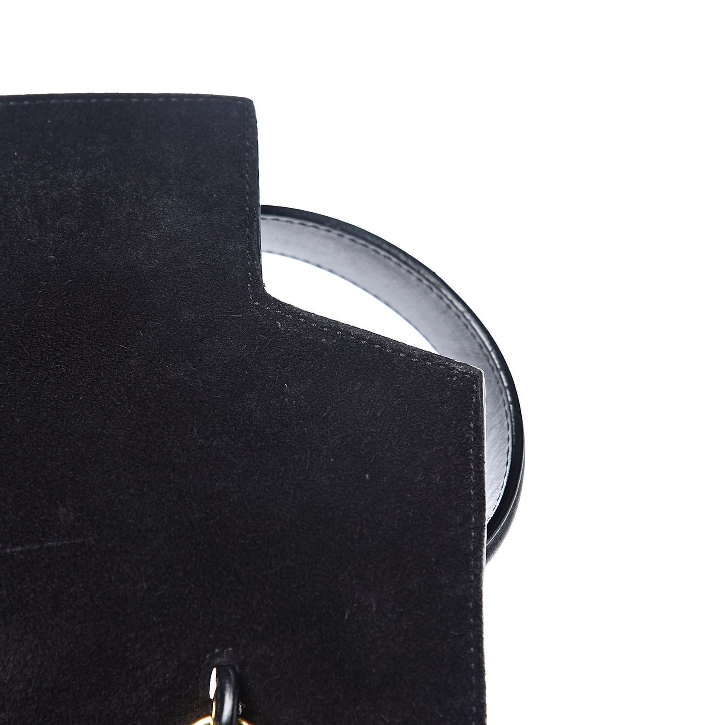 Calfskin Crocodile Embossed Small Belt Bag Black