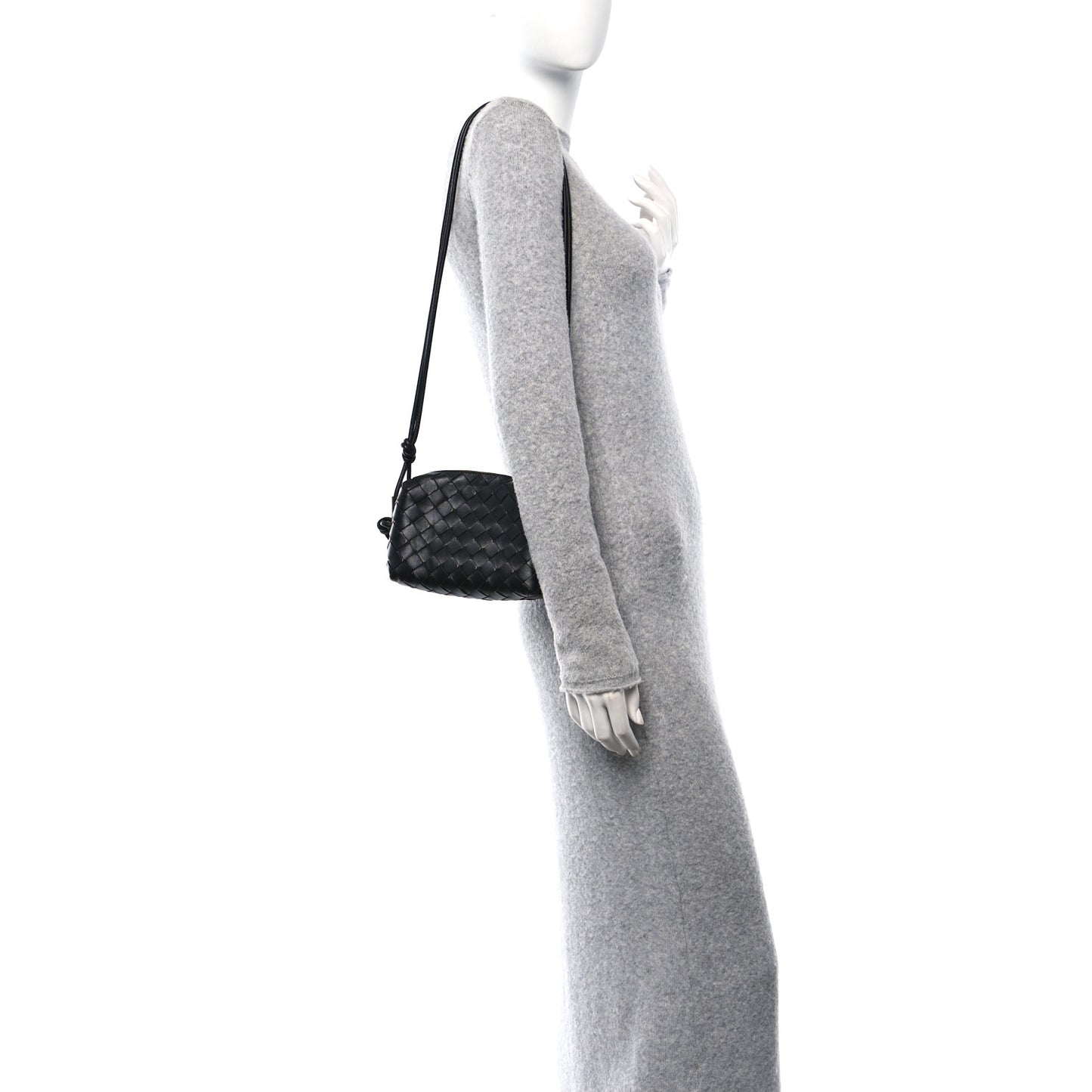 Nappa Intrecciato Mini Loop Camera Bag Black