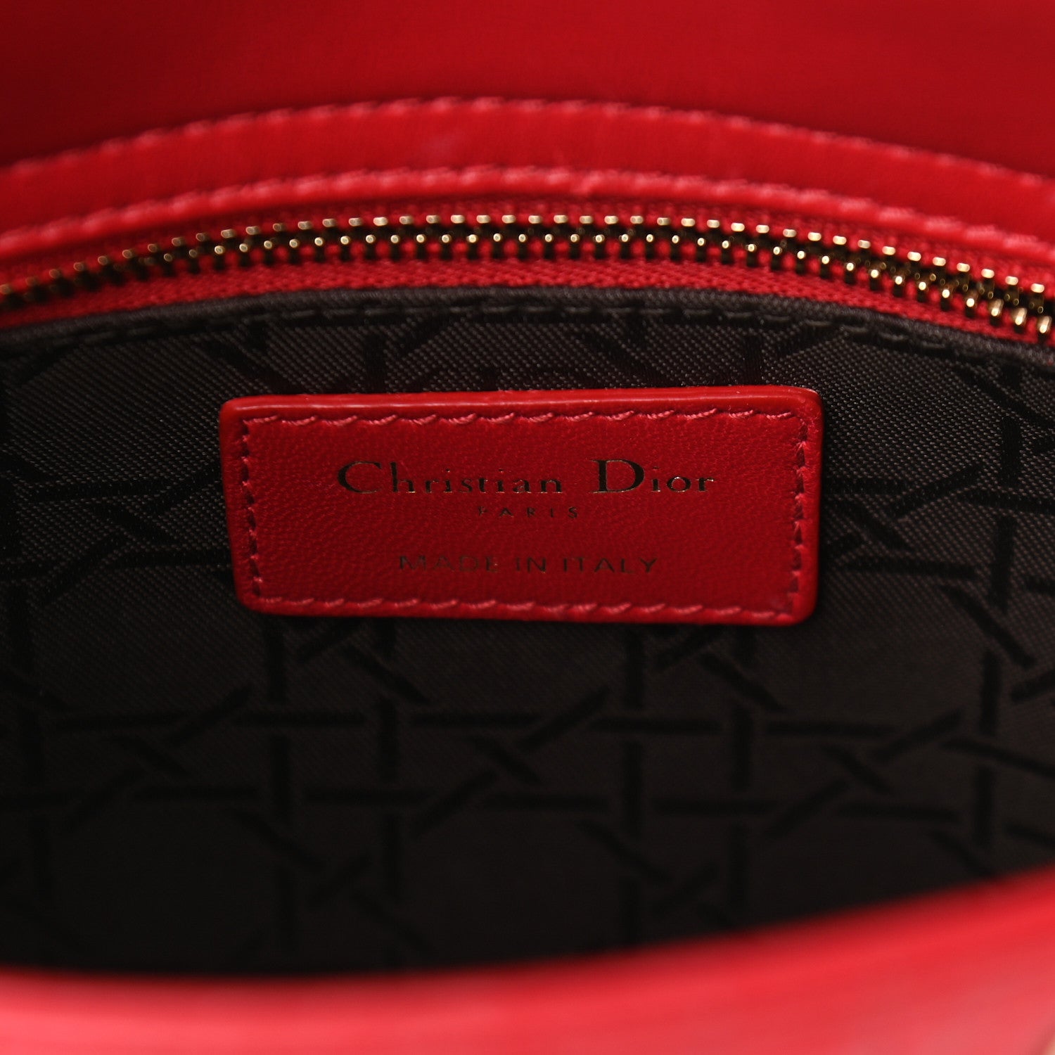 Christian Dior Lambskin Cannage Small Lucky Badges My Lady Dior Red 6 of 8