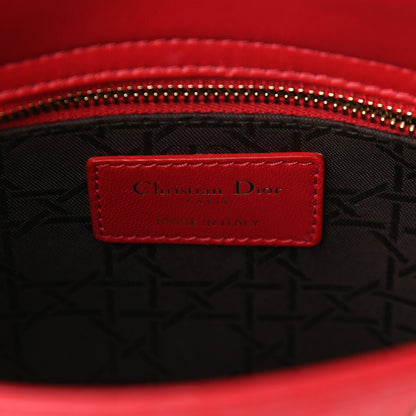 Christian Dior Lambskin Cannage Small Lucky Badges My Lady Dior Red 6 of 8