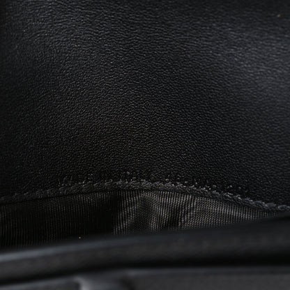 Christian Dior Grained Calfskin Saddle Chain Wallet Pouch Black 7 of 10