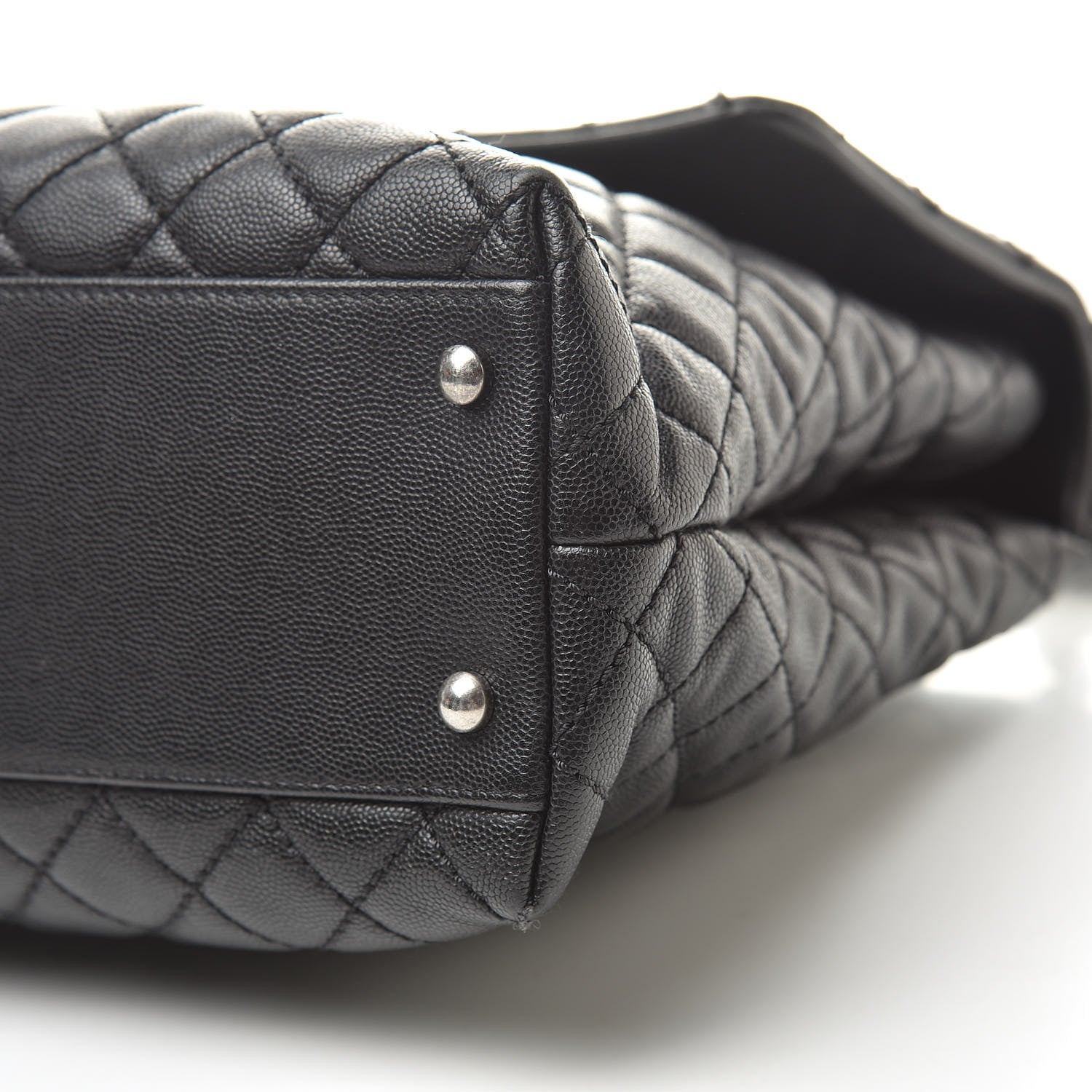 Chanel Caviar Quilted Large Coco Handle Flap Black 10 of 11