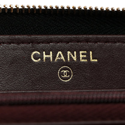 Chanel Caviar Quilted Large Gusset Zip Around Wallet Black 6 of 9