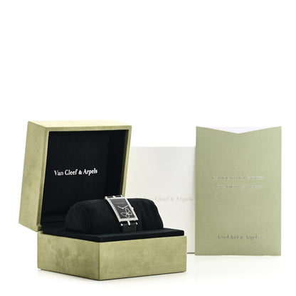Van Cleef & Arpels 18K White Gold Satin Diamond Bezel 28mm Lady Arpels Papillon Quartz Watch 7 of 7