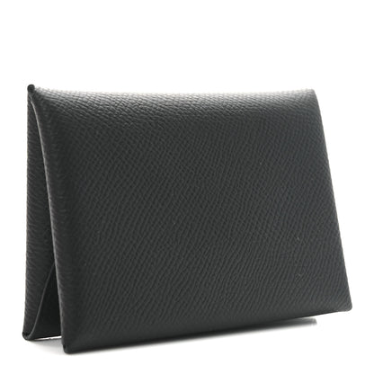 Hermes Epsom Calvi Duo Card Case Black 3 of 7