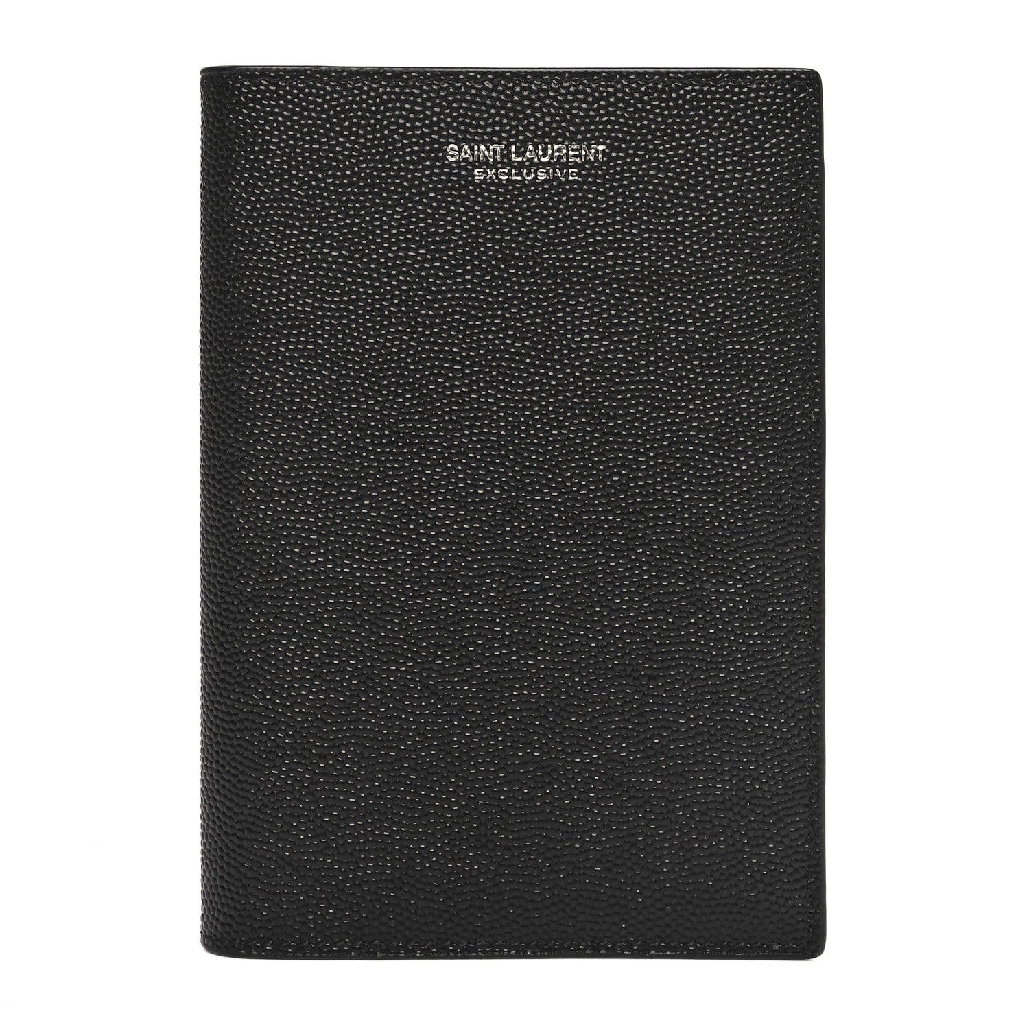Saint Laurent Grain De Poudre Passport Holder Black 1 of 7