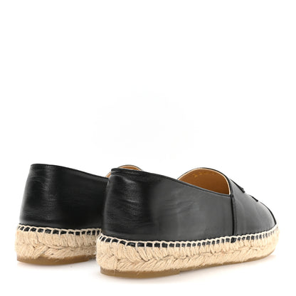 Chanel Lambskin CC Espadrilles 37 Black 5 of 9