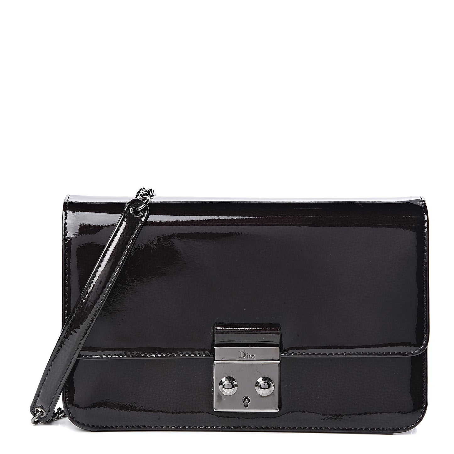 Patent Shoulder Bag Black