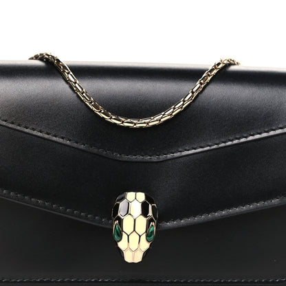 Bulgari Calfskin Serpenti Forever Chain Wallet Black 8 of 11