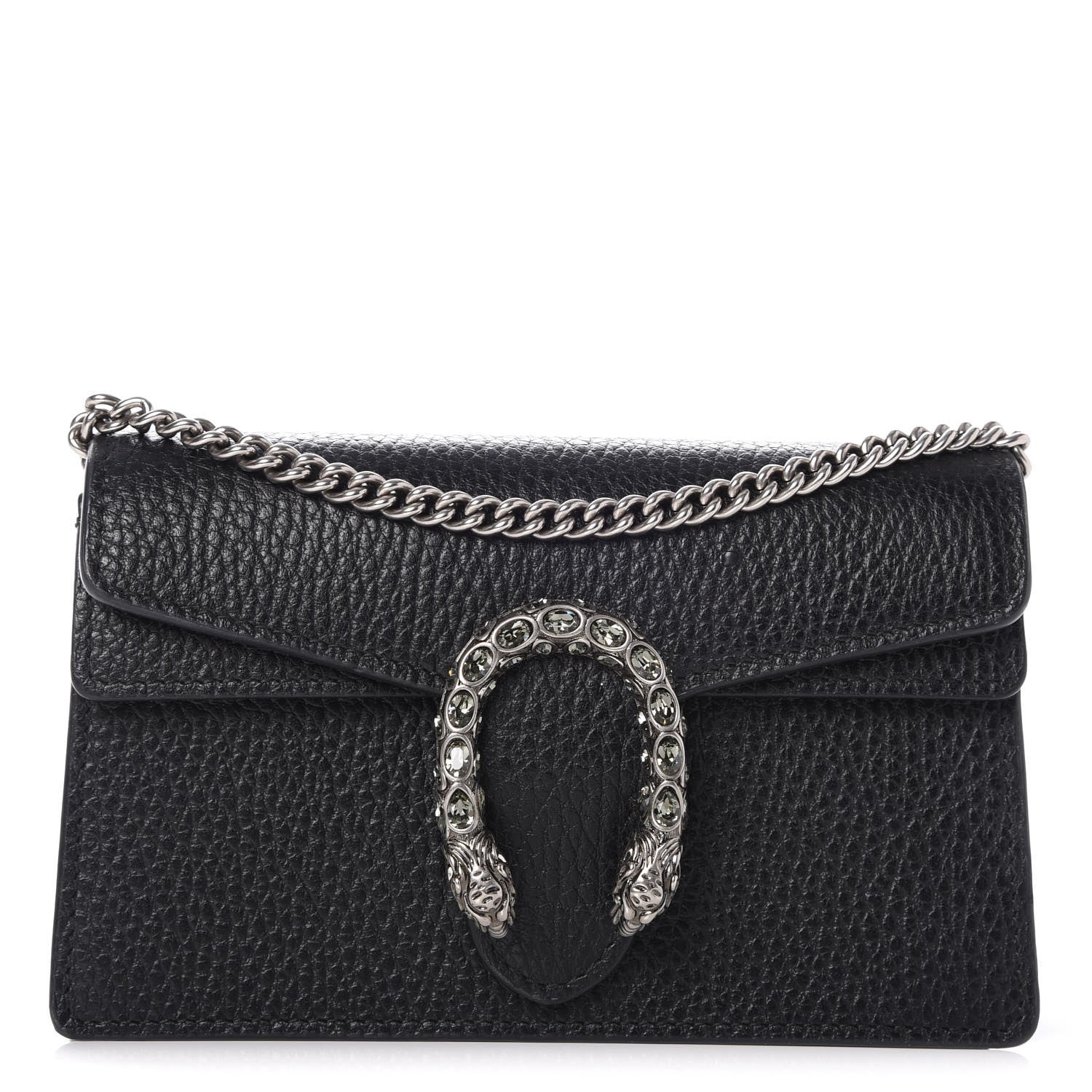 Gucci Calfskin Super Mini Dionysus Shoulder Bag Black 1 of 8