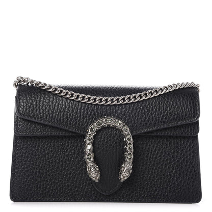 Gucci Calfskin Super Mini Dionysus Shoulder Bag Black 1 of 8
