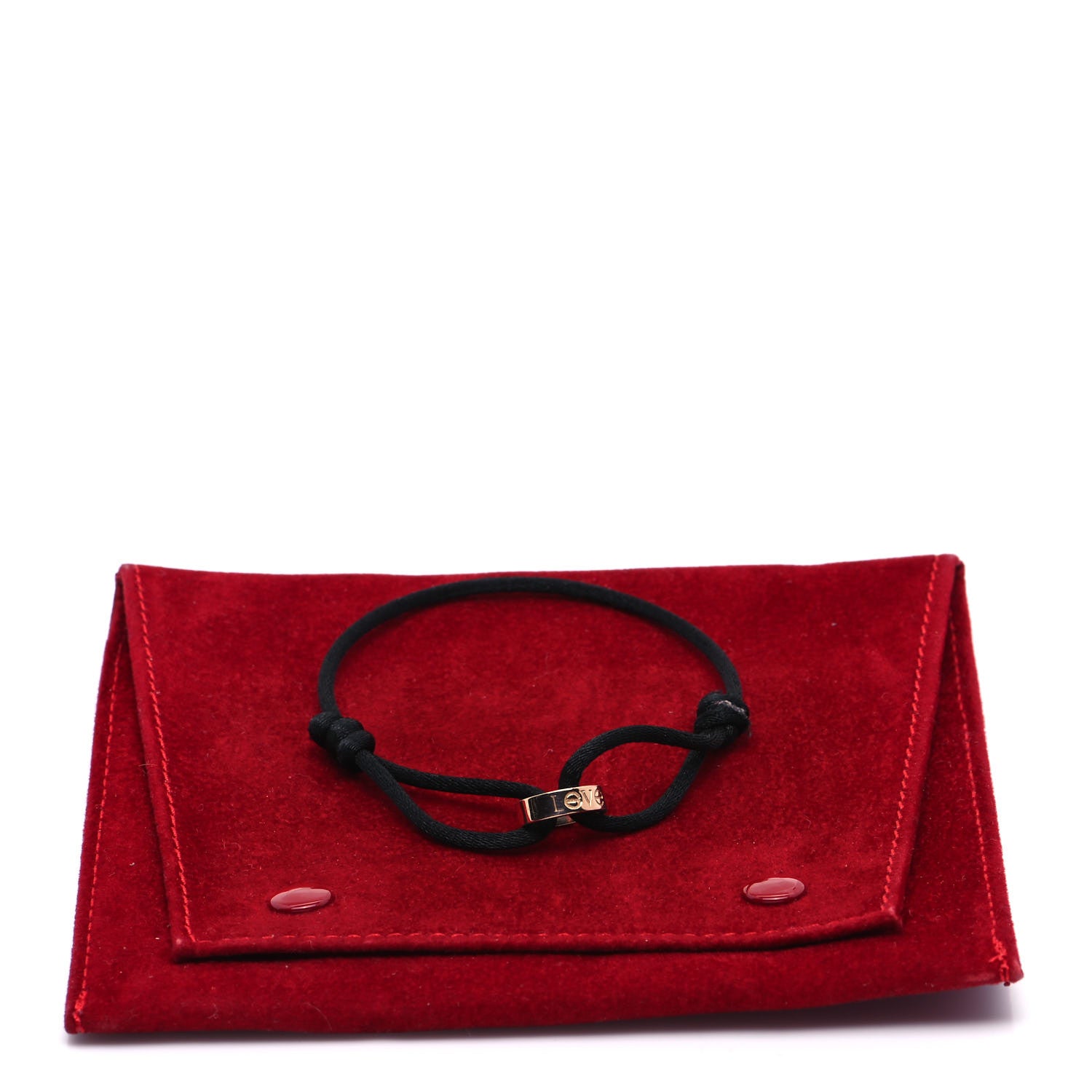 Cartier 18K Pink Gold Charity LOVE Adjustable Cord Bracelet Black 6 of 6