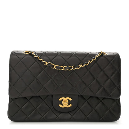 Chanel Lambskin Quilted Medium Double Flap Black 1 of 14