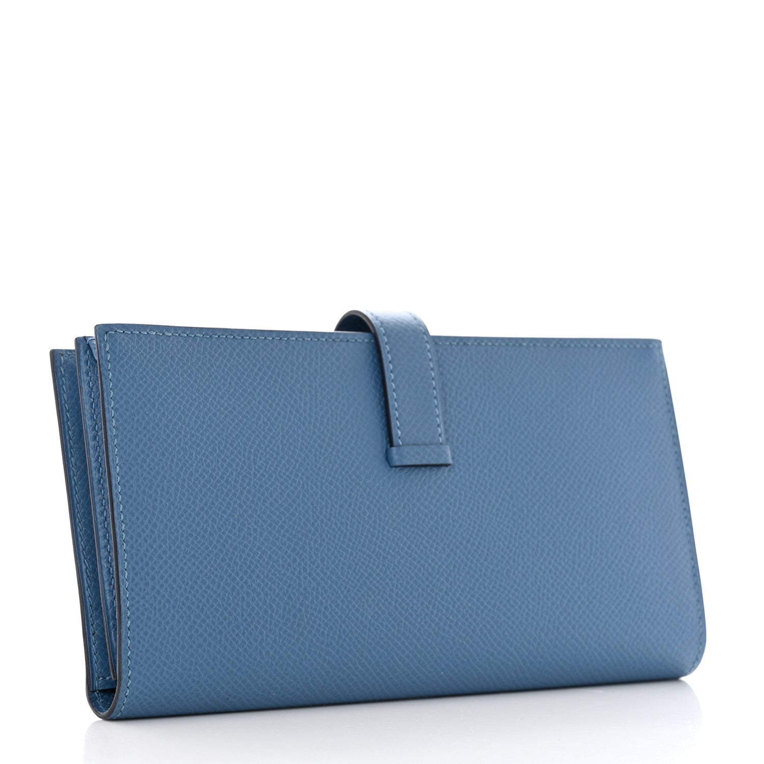 Hermes Epsom Bearn Gusset Wallet Bleu Paradis 3 of 7