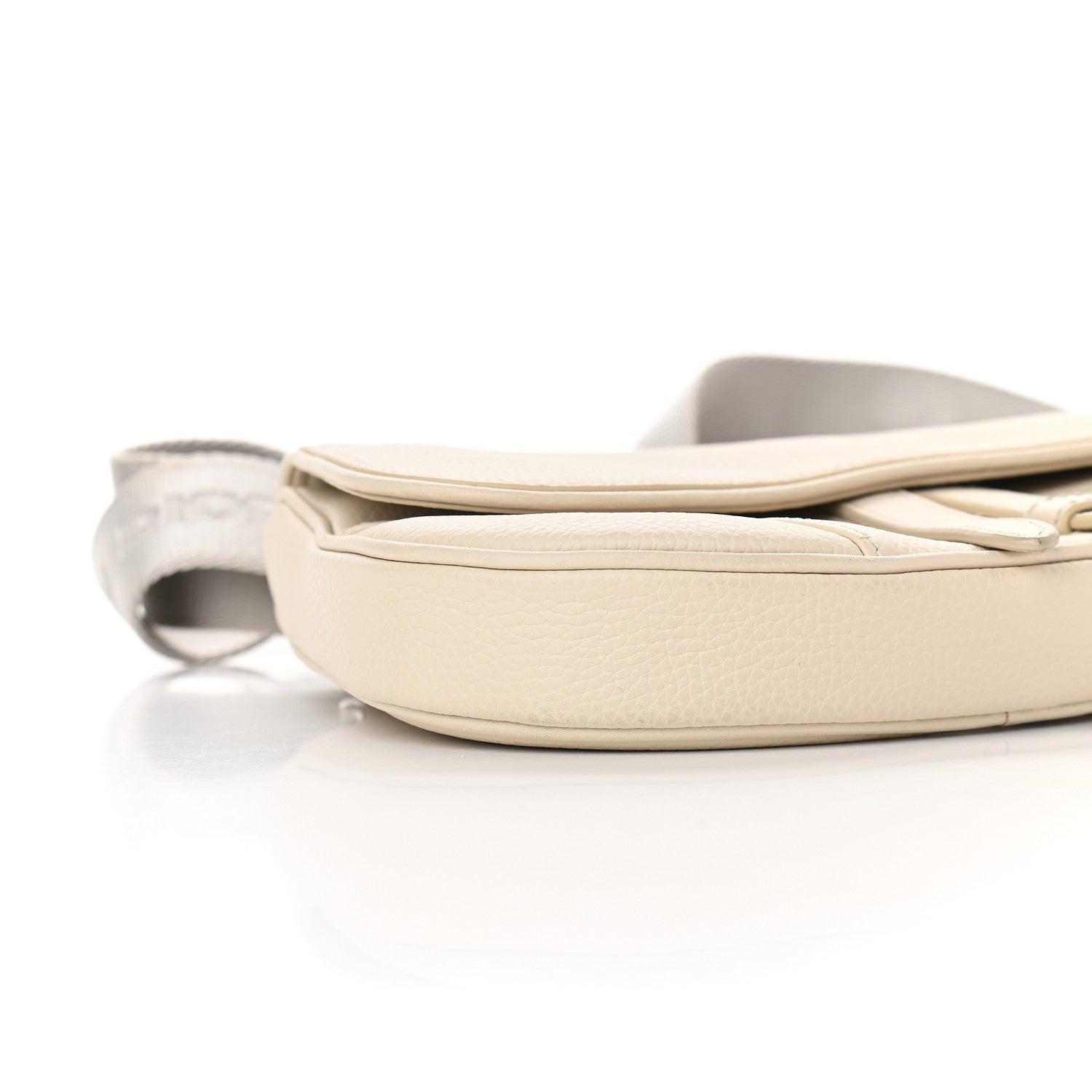 Christian Dior Grained Calfskin Mens Mini Saddle Bag Latte 8 of 9