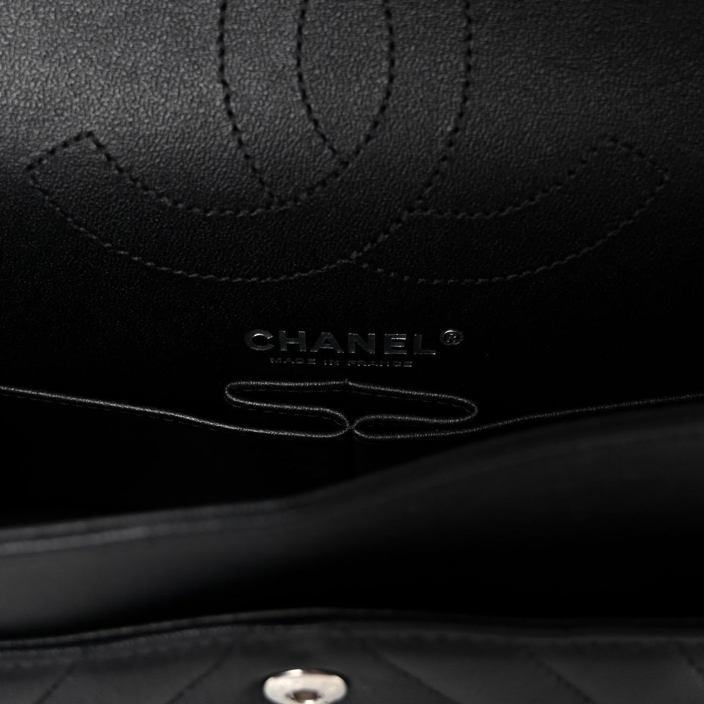 Sheepskin Chevron Quilted 2.55 Reissue 225 Double Flap So Black