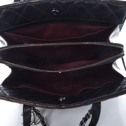 Chanel Crumpled Grained Calfskin Quilted CC Crave Tote Black 6 of 13