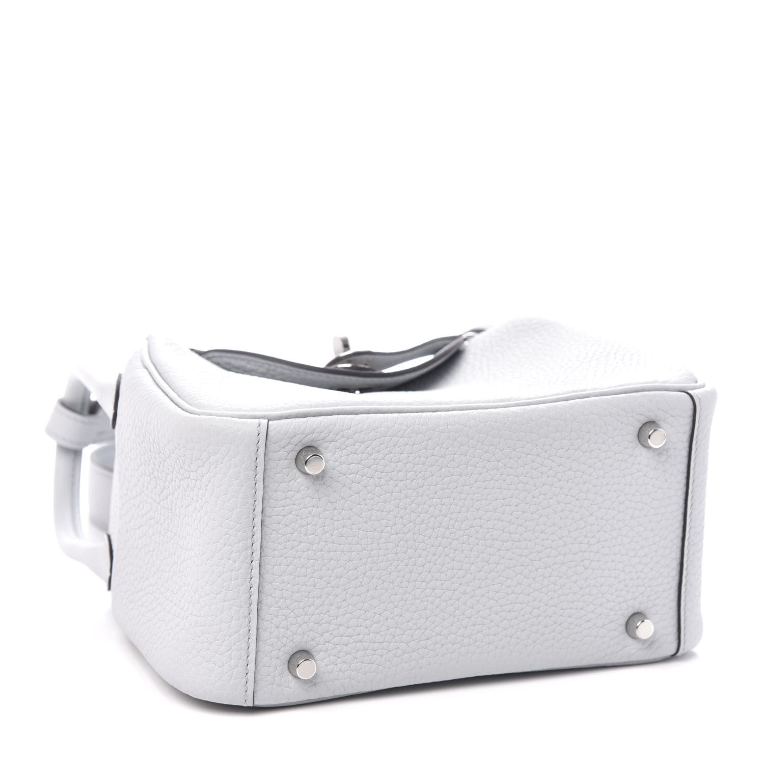 Hermes Taurillon Clemence Mini Lindy 20 Bleu Pale 4 of 10