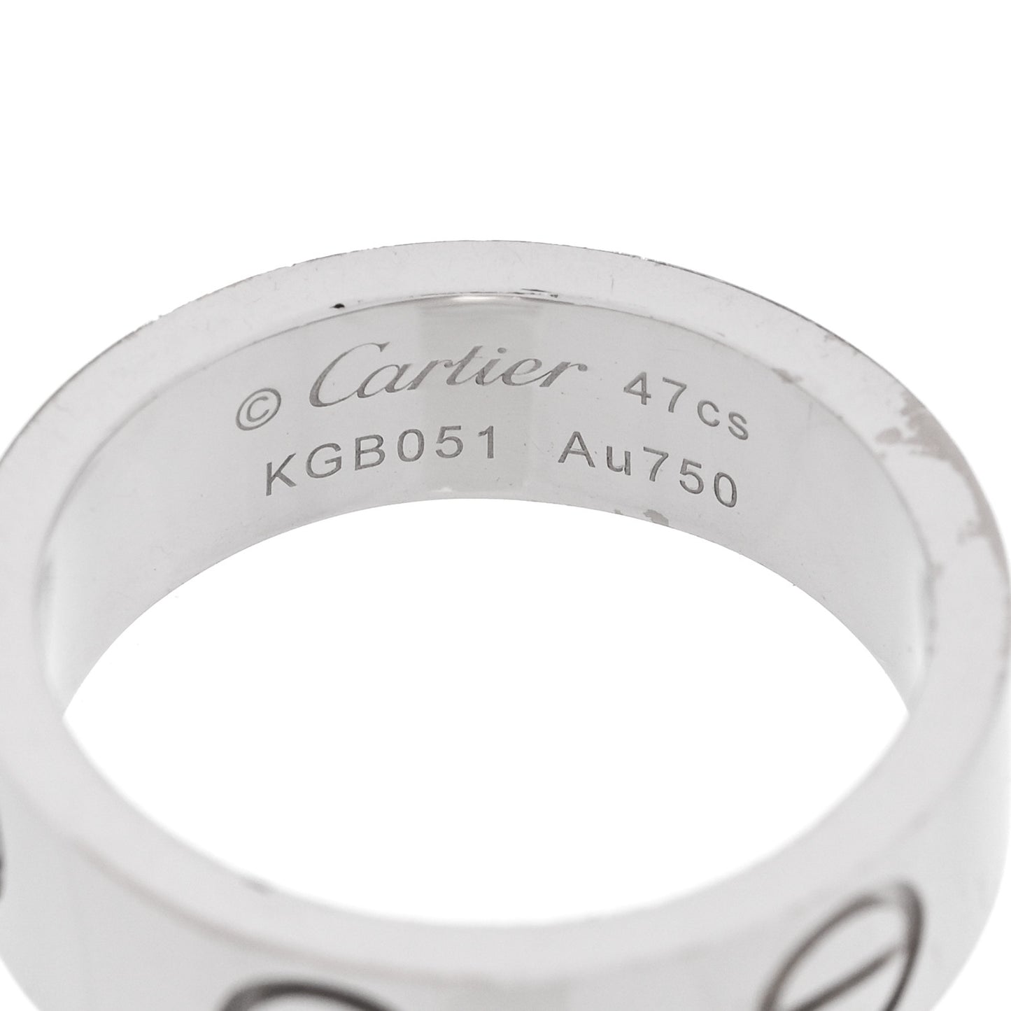 18K White Gold 5mm LOVE Ring 47 4