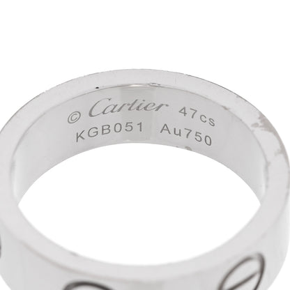 Cartier 18K White Gold 5mm LOVE Ring 47 4 5 of 6