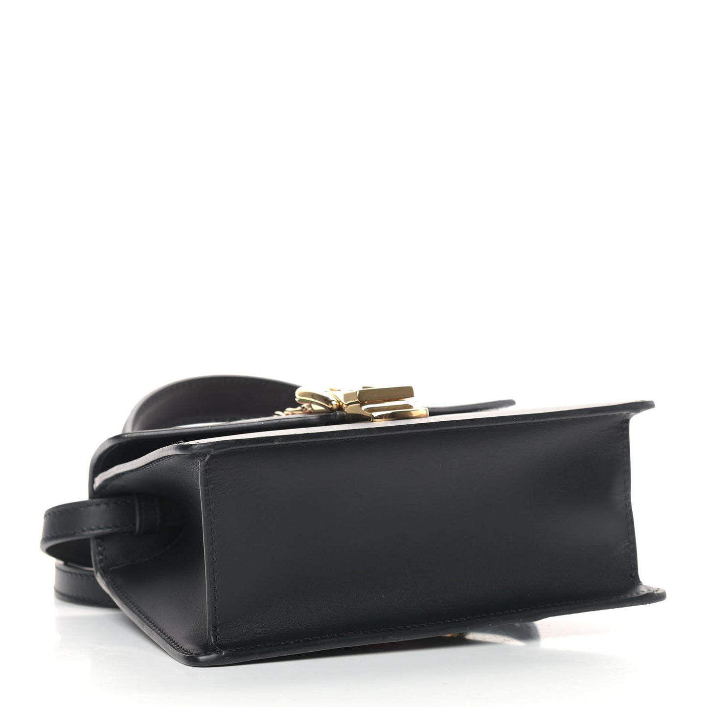 Calfskin Mini Sylvie Top Handle Bag Black