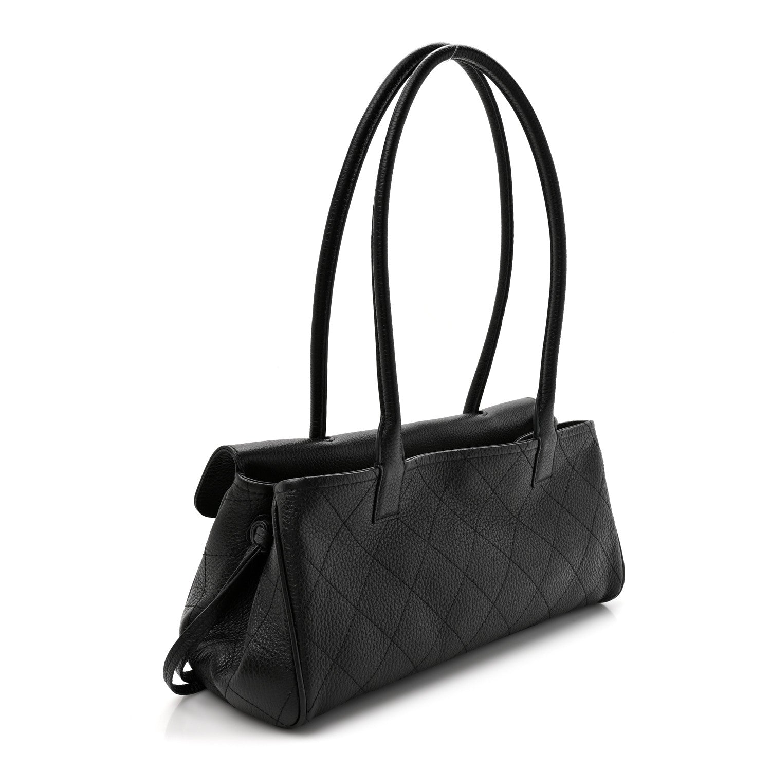 Chanel Grained Calfskin Stitched Urban Essentials Small Shopping Bag Black 3 of 10