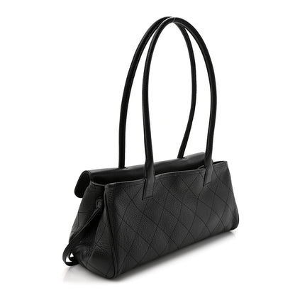 Chanel Grained Calfskin Stitched Urban Essentials Small Shopping Bag Black 3 of 10