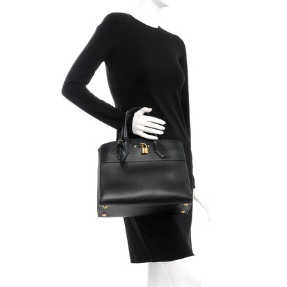 Louis Vuitton Calfskin City Steamer MM Black 3 of 10