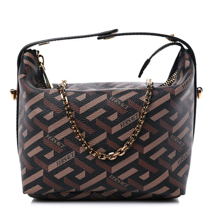 Versace Coated Canvas La Greca Signature Mini Bag Black Carmel 1 of 8