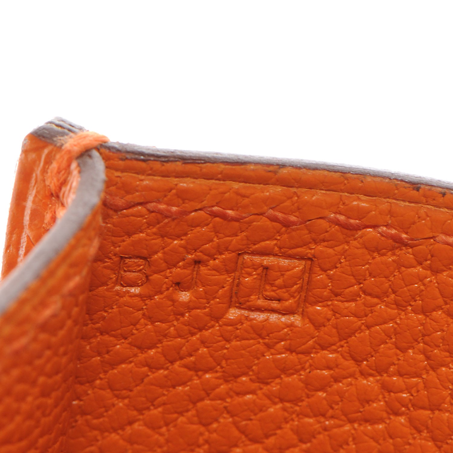 Hermes Epsom Diabolo Card Holder Case Orange 6 of 7