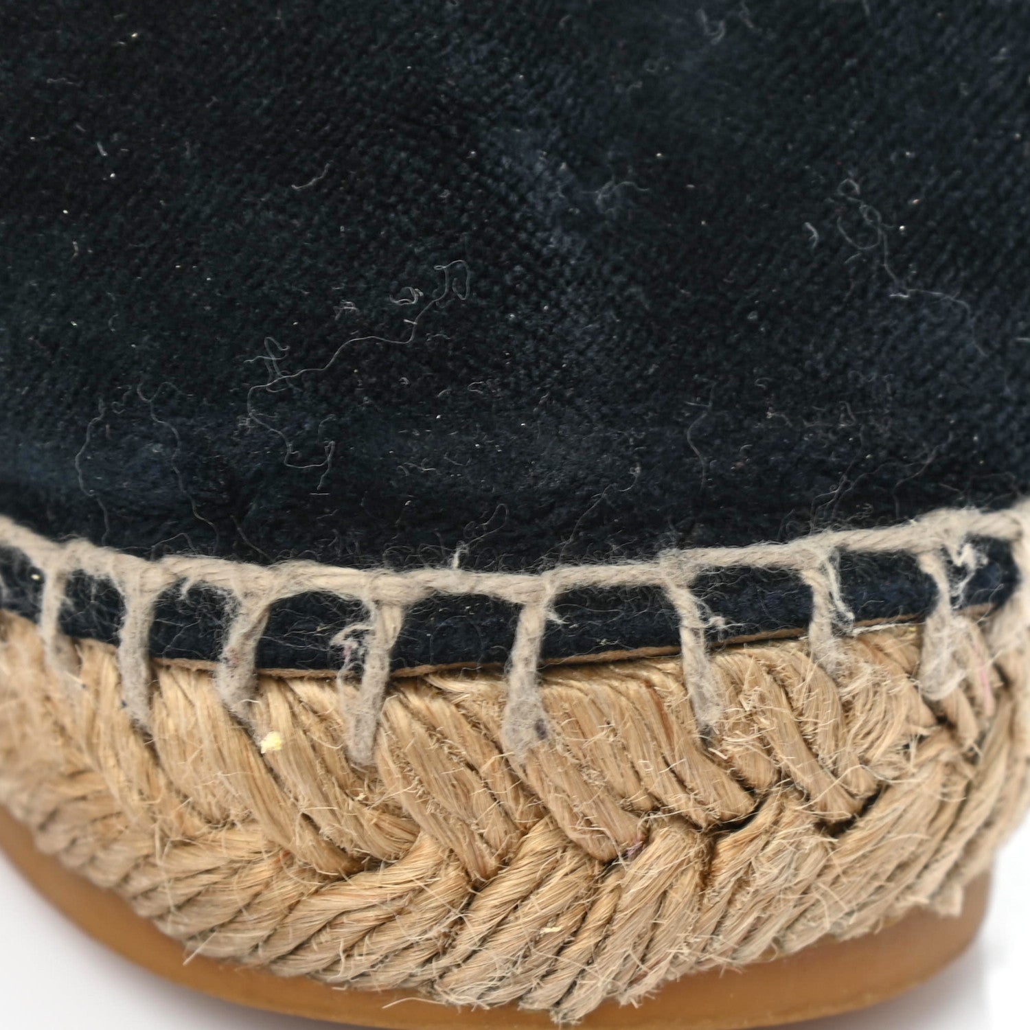 Chanel Velvet CC Espadrilles 39 Dark Navy Black 15 of 17