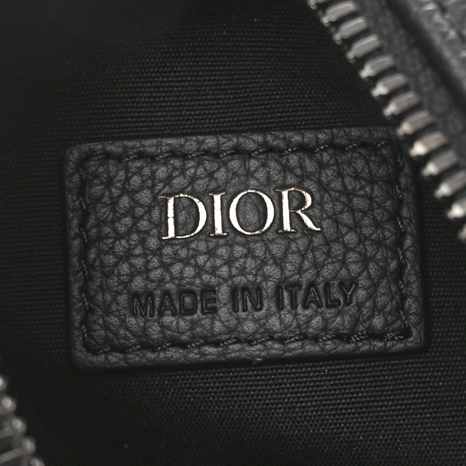 Christian Dior Grained Calfskin Oblique Scarab Sling Bag Blue Black 6 of 10